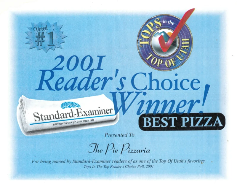 Standard Examiner Best Pizza &mdash; 2001